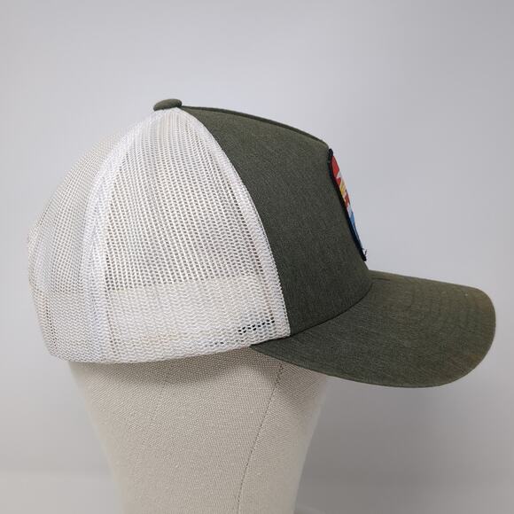 Hooey Snapback Trucker Hat Green One Size Adjustable Embroidered Mesh Back - Picture 5 of 9